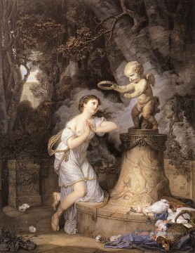 Jean Baptiste Greuze œuvres - Offrande votive à la figure de Cupidon Jean Baptiste Greuze
